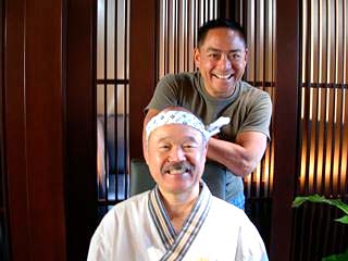 the Honorable Chef Hidekazu Tojo (seated) and Nathan 
Fong